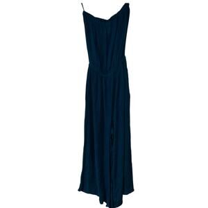 ELAN Teal Strapless Loose Fit Elastic Top Jumpsuit Size XS
